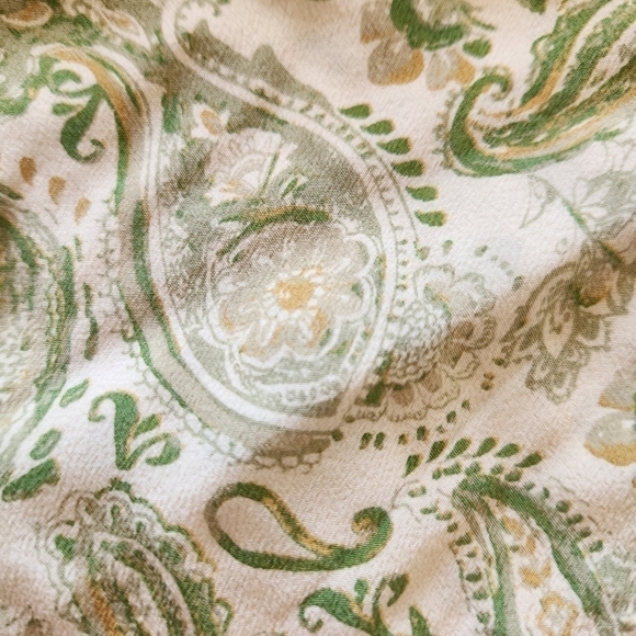 Orvis silk Paisley print mixed pattern button down Womens size Small - Picture 9 of 9